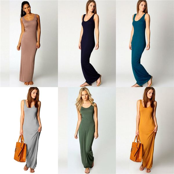 

women casual maxi dresses skirt stretch spaghetti strap 5colors sashes loose striped sleeveless v-neck fashion 777 #767, Black;gray