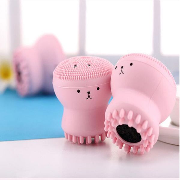 

силиконовая небольшая осьминога инструмент для лица щеточки для чистки стиральной красоты щетки глубоких пор exfoliator чистки инструмент дл