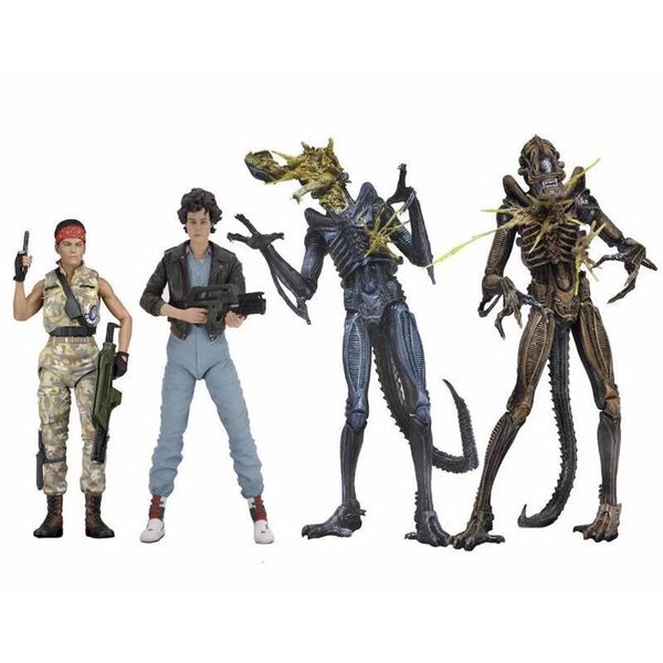 

7inch 18см neca чужие против хищника private lt.ellen рипли bomber jacket xenomorph warrior battle поврежденное action figure toy t200603