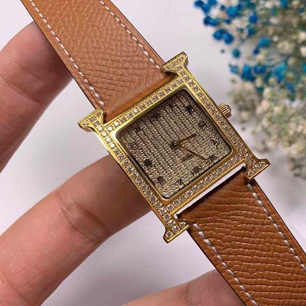 

sell women watches fashion quartz crystal rhinestone watch ladies casual dress leather gold wristwatch reloj mujer nice gift, Slivery;brown