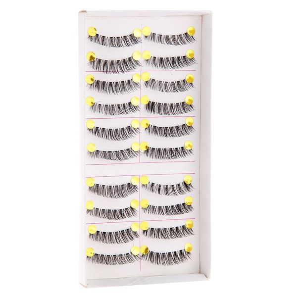 

10 pairs of false eyelashes long fiber reusable eyelash eyes makeup