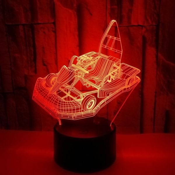 

car 3d night light for kids and adults 7 colors change remote control touch sensor birthday gifts for boy girls or lovers