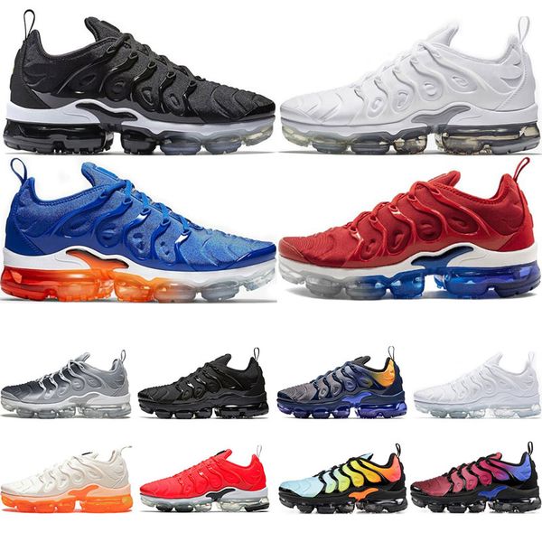 

With box new 2019 men neaker tn plu breathable air cu ion de inger ca ual running hoe arrival chau ure neaker 13 vapormax 13