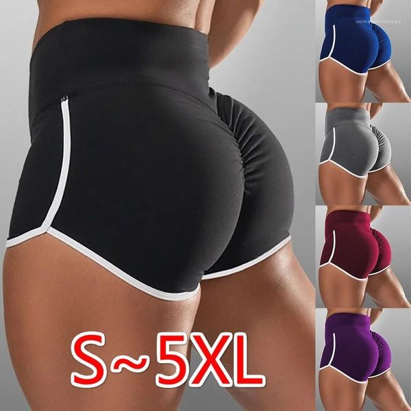 

hip lifting skinny shorts summer plus size fitness running pants womens high waist yoga shorts fashion slim, White;black