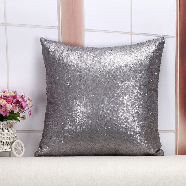 

sequins pillow cover purple, champagne, gray, gold, silver, pink polyester 100% decorative sofa cushion covers