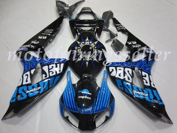 

oem quality new abs full fairings kits fit for honda cbr1000rr (2006-2007) cbr1000rr 06 07 bodywork set white blue and black