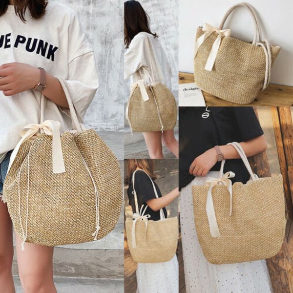 

frauen-rattan-stroh-beutel gesponnene handtaschen-crossbody strand-sommer-beutel