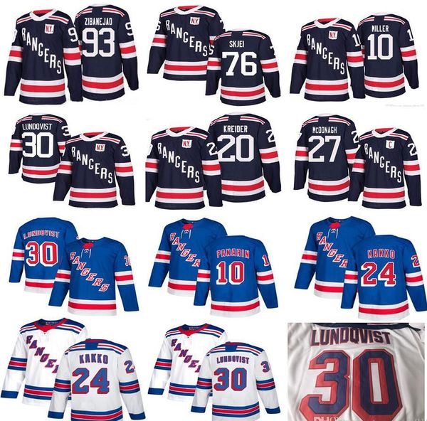 

20 24 kaapo kakko 10 artemi panarin 30 henrik lundqvist 27 ryan mcdonagh nash skjei mika zibanejad chris kreider ny new york rangers jerseys, Black;red