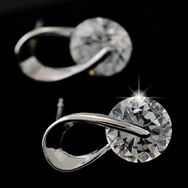 

dangle earrings for women crystal zirconia rhinestone pierced earrings, Golden