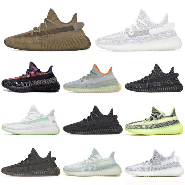 

kaney west earth cinder running shoes beluga 2.0 desert sage static reflective men women sports sneakers size 36-47