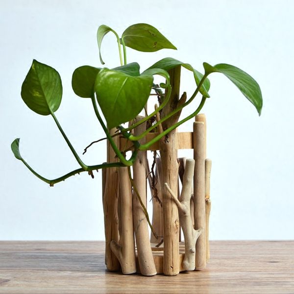 

wooden deskflower pot small ornaments vase home accessories living room bedroom study decoration small ornaments