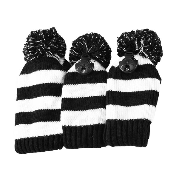

3 golf club head cover iron putter headcover protect set knit golf pom ноок гол-клђб акеђаѬ zw