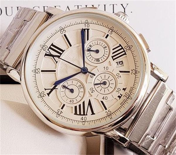 

дизайнер моды мужские часы класса люкс бренда swiss турбийон мужчины кварцевых часов мульти-функции мужской спорт нержавеющей стали наручные, Slivery;brown