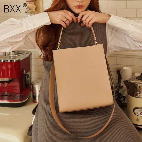 

bxx] split leather square wide shoulder bag pu leather 2019 brand designer women large capacity tote bag hj625