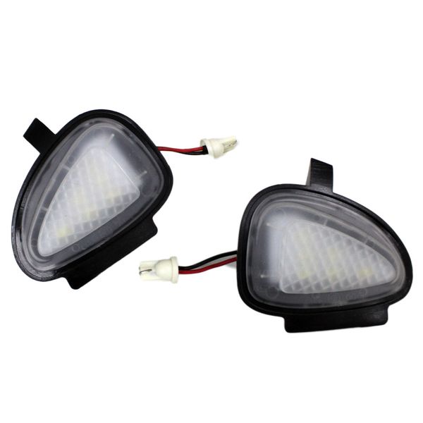 

2 pcs error 6 led white car under side mirror puddle light internal lamps fit for vw golf6 gti cabriolet passat b7 touran
