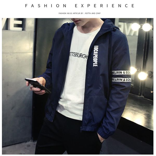 

trench coat men brand clothing fashion casul slim trench jackets coats mens overcoat outerwear men windbreakers letter print, Tan;black