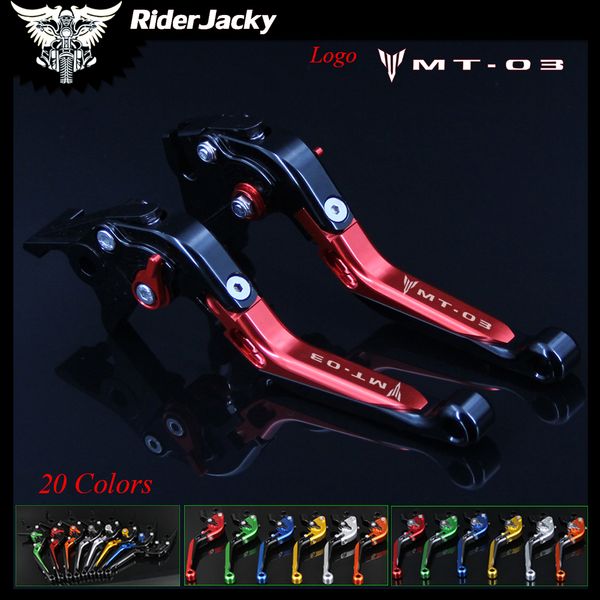 

riderjacky red+black for yamaha mt-03 mt03 mt 03 2015-2018 2017 adjustable folding extendable motorcycle brake clutch levers