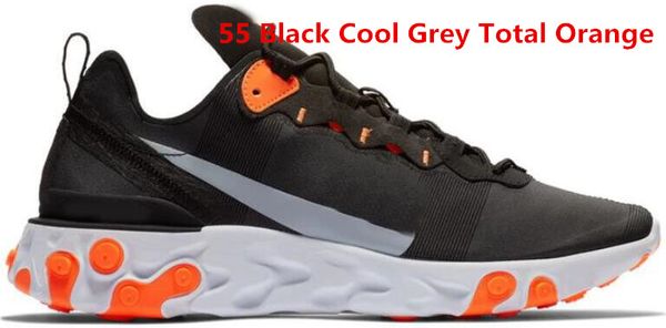 

react element 55 87 men women running shoes triple black team red tour yellow anthracite desert sand mens trainer breathable sports sneakers