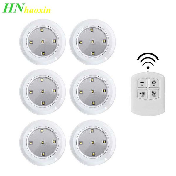 

haoxin wireless dimmable touch sensor led under cabinet light led puck lights wall lamp wardrobe cupboard closet kitchen night light