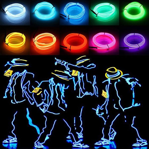 

flexible neon light 8 colors 5m el wire rope tube with controller 3m flexible neon light halloween decoration christmas decoraion el light