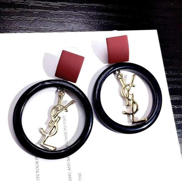 

2356 vintage earrings for women color golden geometric statement earrings 2019 metal earing hanging trend jew, Golden;silver