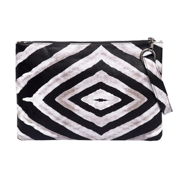 

women animal print clutch pu leather zipper elegant wallet messenger bag large capacity coin purse sac a main