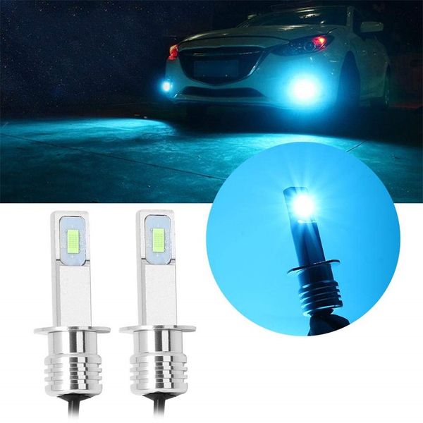 

h1 80w bulbs led fog lamp for car ice blue headlights 8000k 80w 1100lm 2pcs heat dissipation aluminum led fog lights #ger