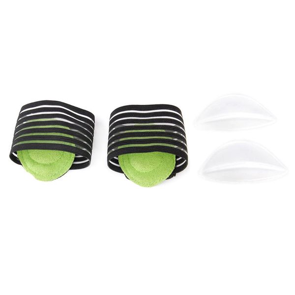 

2 pairs silicone support pad for flat foot correction foot pad silicone triangular flat pads, Black