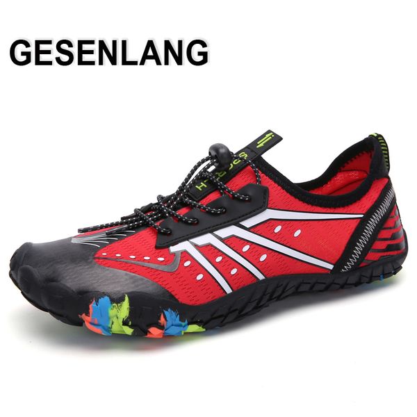 

men's swimming water shoes women quick drying diving five fingers sneakers big size outdoor walking yoga beach aqua shoes