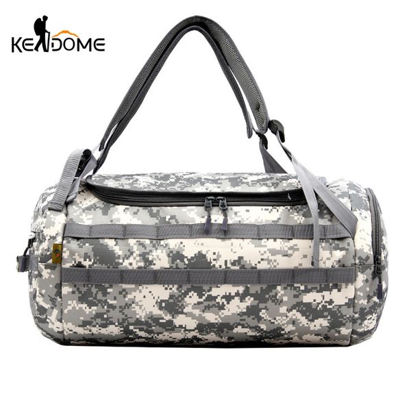

outdoor tactical camouflage travel shoulder bag molle large sport army bag male gym handbag tourist luggage xa768wd