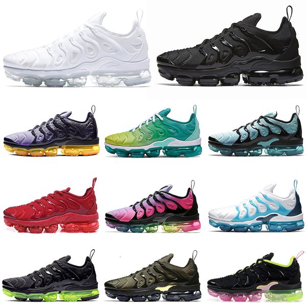 

tn plus running shoes women men triple black white pink rise regency purple lemon lime volt megatron mens trainers sports sneakers 36-45