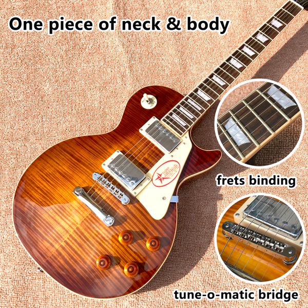 

In tock 1959 r9 honey bur t lp tyle tandard tiger fire electric guitar hipping