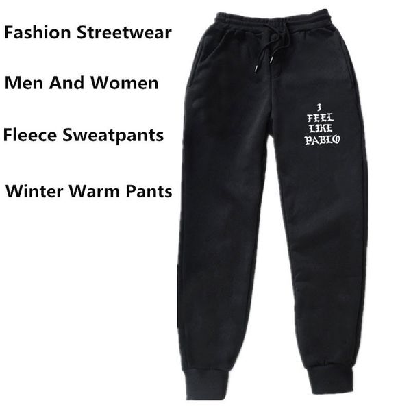 

2020 new fashion men pants i feel like pablo joggers pants men and women sweatpants bodybuilding fitness track men's, Black