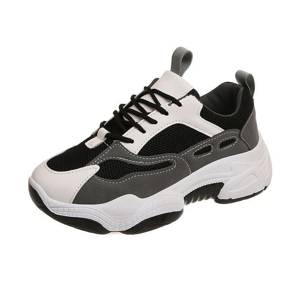 

female 2019 new summer autumn ins tide shoes breathable casual wild net red sports white old shoes, Black