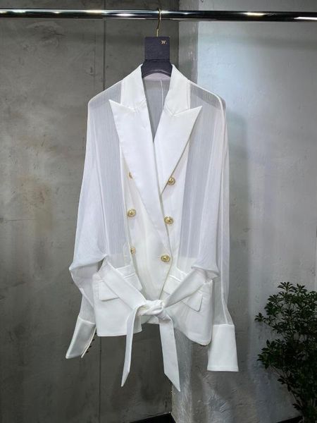 

2020 мода новые женщины sheer тонкий пиджак блейзер для женщин высокое качество куртка пальто ddxgz2, White;black