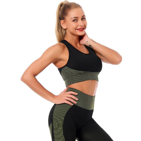 

women seamless fitness sport bra running workout yoga bra female workout gym clothing sportswear dry fit sports underwear, White;black
