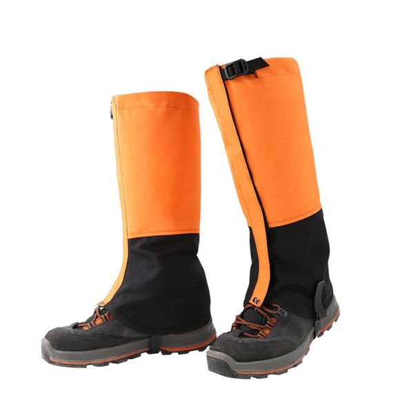 

outdoor camping & hiking shoes cover waterproof windproof gaiters leg protection guard skiing climbing winter warm shoes cover, Blue;black