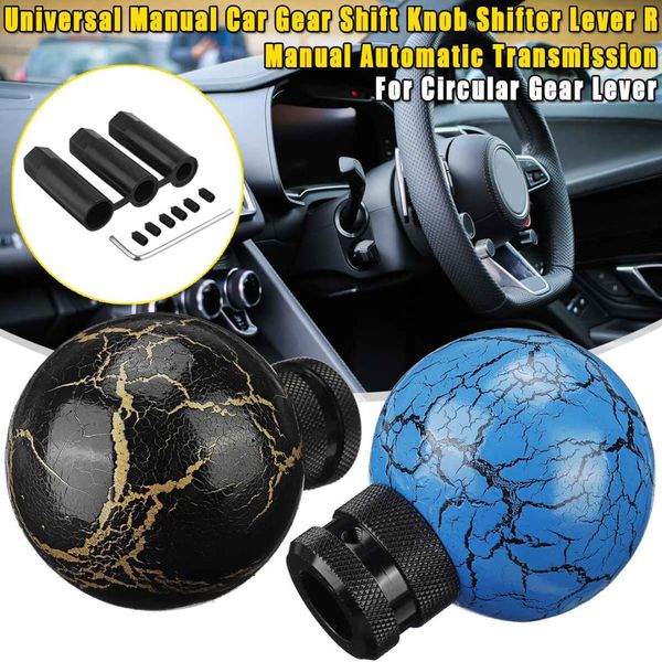 

universal resin manual transmission car circular truck gear shift knob anti-theft blue/black thunder ball gear stick lever knob