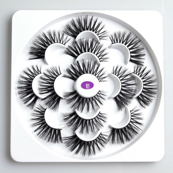 

40 sets new 7 pairs/set mixed 16 styles eyelash fake 6d mink eyelashes natural thick false eyelashes eyelash extension makeup