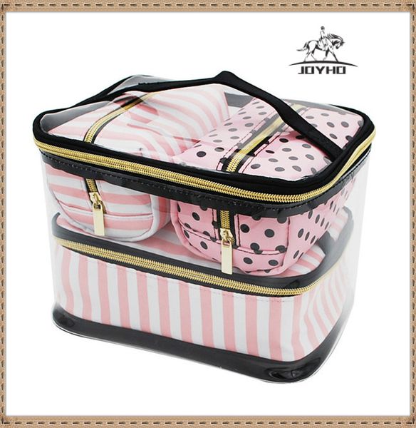 

clear makeup case 4 pcs transparent pvc cosmetic bag women pink travel toiletry bag organizer set portable beauty makeup bags