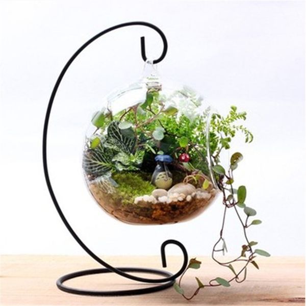 

новое прибытие железа свадьба подсвечник марокканский подсвечник стеклянный шар висит кронштейн стенд