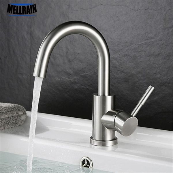 

single handle rotatable bathroom faucet stainless steel basin faucet water mixer