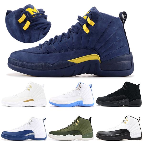 

air jordan retro 12 basketball shoes for men gamma blue gamma wings blue cny flu game dark grey playoffs the master