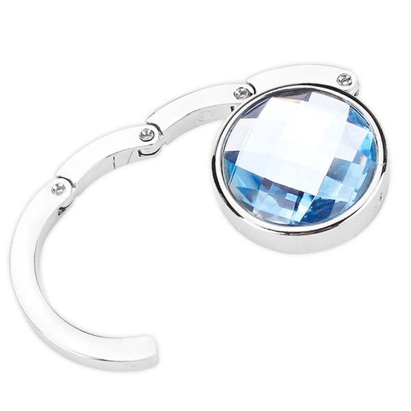 

bag hook bag holder foldable round handbag hook - light blue