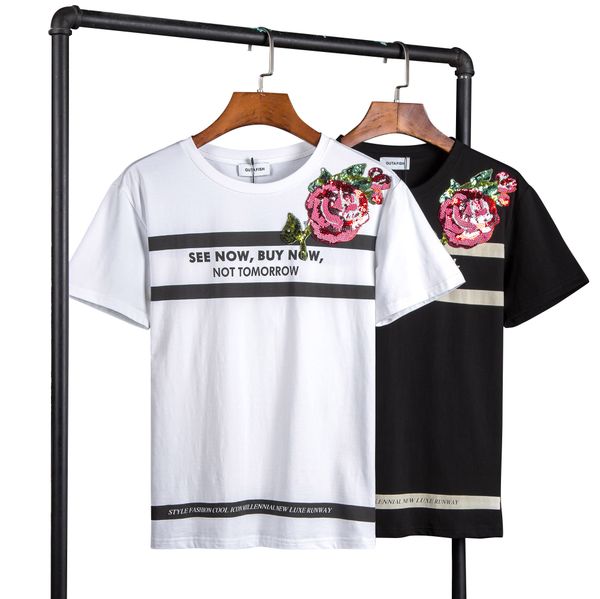 

Homme Designer T Shirt Letter Printed Sequins Embroidery Summer Short Sleeve Tees Mens Street Style Couple T Shirt
