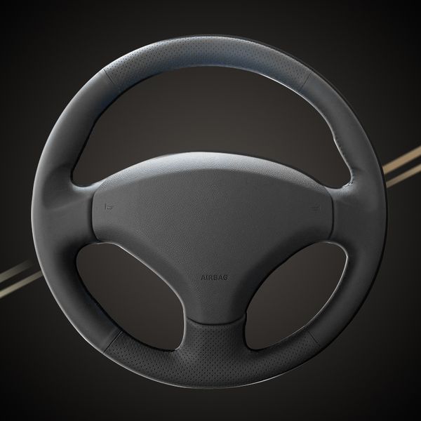 

car braid on the steering wheel cover for 308 2007-2013 408 2012-2014 interior accessory auto braiding covers styling