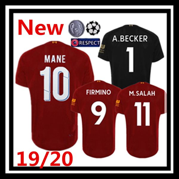 2019 2019 2020 Mohamed Salah Home Soccer Jersey 19 20 Mane Tops Virgil Football Shirt Keita Firmino Alisson Becker Mens Jersey From Ass186 19 1 - 
