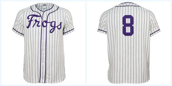 

Texas Christian University 1963 Home Jersey Any Player or Number Stitch Sewn All Stitched High Quality Free Shipping Baseball Jerseys