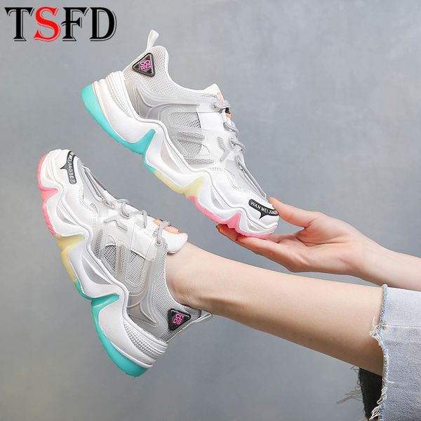 

women's summer sports shoes breathable sneakers woman platforms running shoes women plus size shoe women's sports shoe 2020 v16