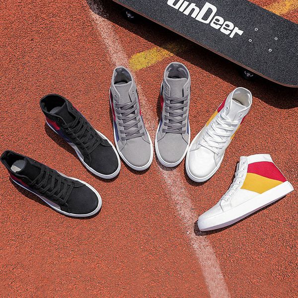 

2020 fashion casual shoes for men women non brand flat canvas shoes black red grey blue size 39-46, White;red